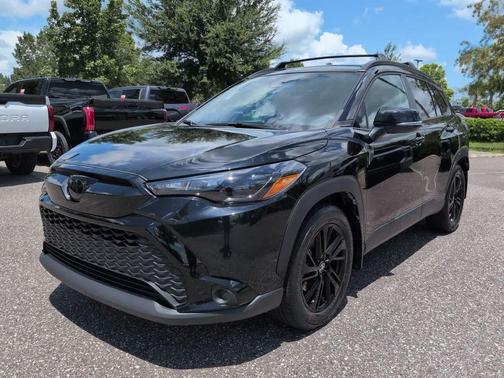 Jet Black 2025 Toyota Corolla Cross Hybrid Nightshade Edition