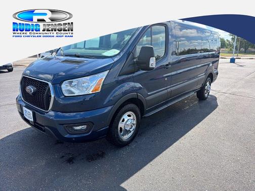 Blue 2021 Ford Transit-350 XLT