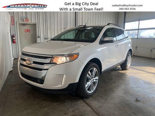 White Platinum Metallic Tri-Coat 2014 Ford Edge SEL