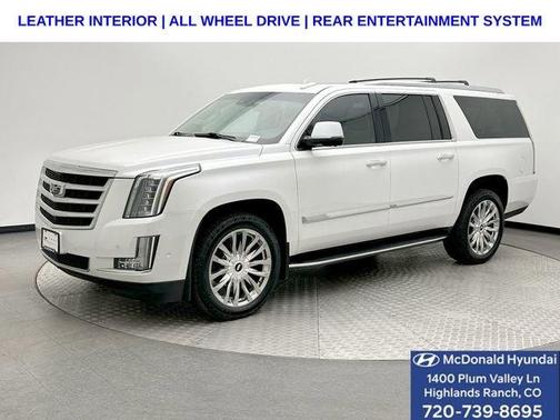 Crystal White Tri-Coat 2019 Cadillac Escalade ESV Luxury