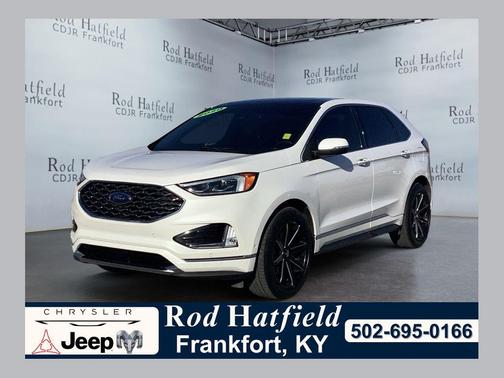 Star White Metallic Tri-Coat 2020 Ford Edge Titanium