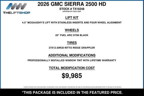 Onyx Black 2026 GMC Sierra 2500 Denali