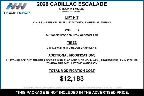 2026 Cadillac Escalade ESV Sport Platinum