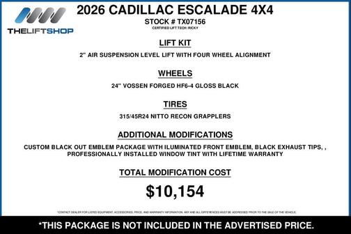 2026 Cadillac Escalade Sport Platinum