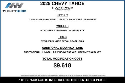 Sterling Gray Metallic 2025 Chevrolet Tahoe 4WD High Country