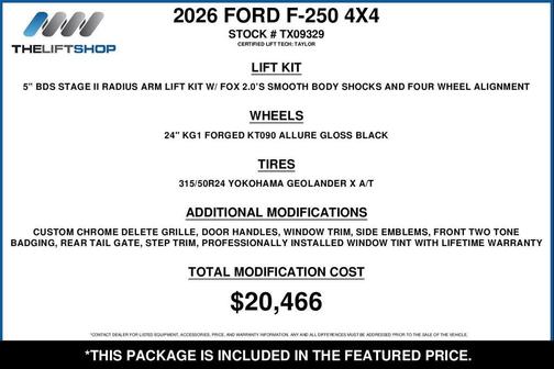 Agate Black Metallic 2026 Ford F-250 King Ranch