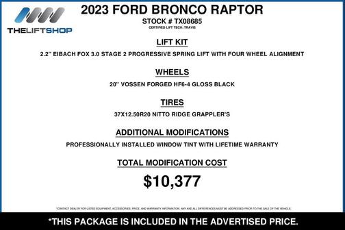 Cactus Gray 2023 Ford Bronco Raptor