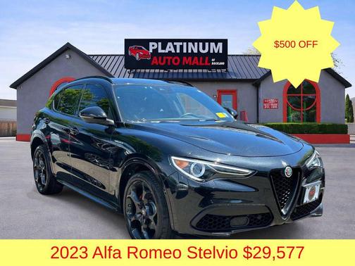 Vulcano Black Metallic 2023 Alfa Romeo Stelvio Veloce AWD