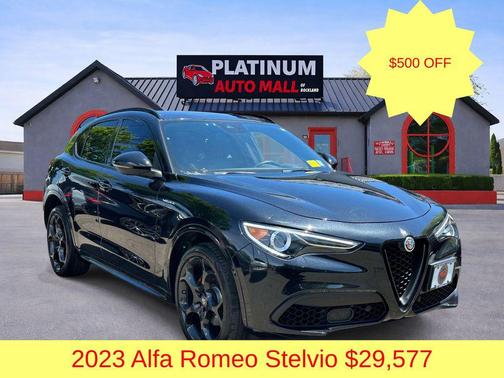 Vulcano Black Metallic 2023 Alfa Romeo Stelvio Veloce AWD