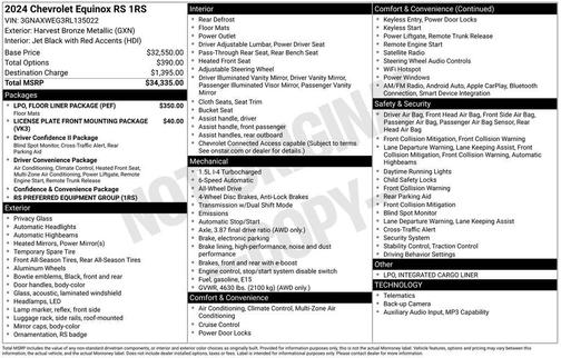 Harvest Bronze Metallic 2024 Chevrolet Equinox AWD RS