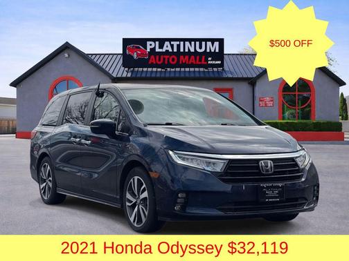 Obsidian Blue Pearl 2021 Honda Odyssey Touring