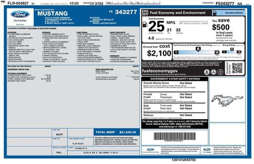 Black 2015 Ford Mustang EcoBoost Premium