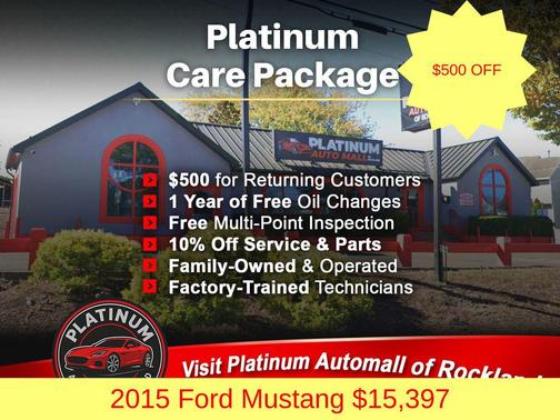 Black 2015 Ford Mustang EcoBoost Premium