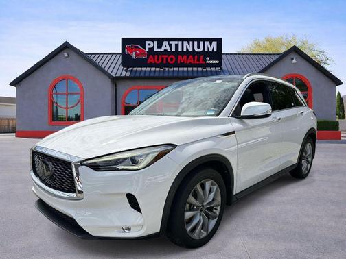 Lunar White 2021 INFINITI QX50 LUXE