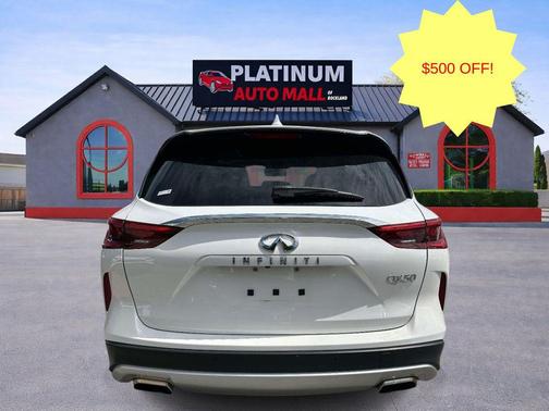 Lunar White 2021 INFINITI QX50 LUXE