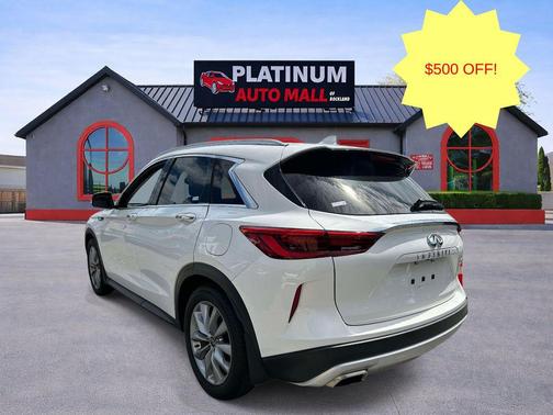 Lunar White 2021 INFINITI QX50 LUXE