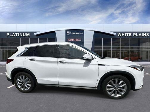 Lunar White 2021 INFINITI QX50 LUXE