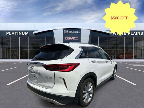 Lunar White 2021 INFINITI QX50 LUXE