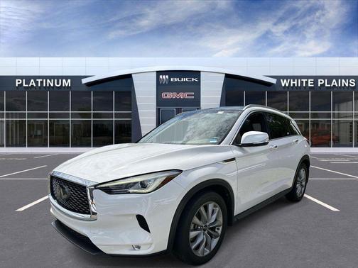 Lunar White 2021 INFINITI QX50 LUXE