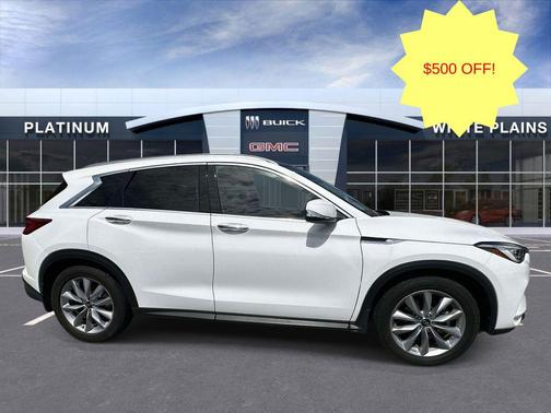Lunar White 2021 INFINITI QX50 LUXE