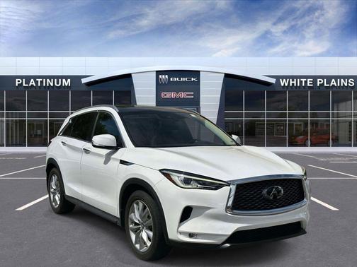 Lunar White 2021 INFINITI QX50 LUXE