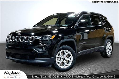 Diamond Black Crystal Pearlcoat 2025 Jeep Compass Latitude