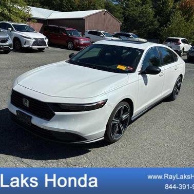 Platinum White Pearl 2025 Honda Accord Hybrid Sport