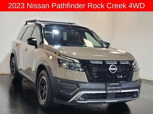 Baja Storm/Super Black Roof 2023 Nissan Pathfinder Rock Creek 4WD