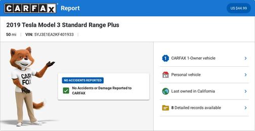 Gray 2019 Tesla Model 3 Standard Range Plus