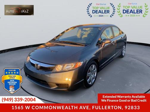Gray 2011 Honda Civic LX