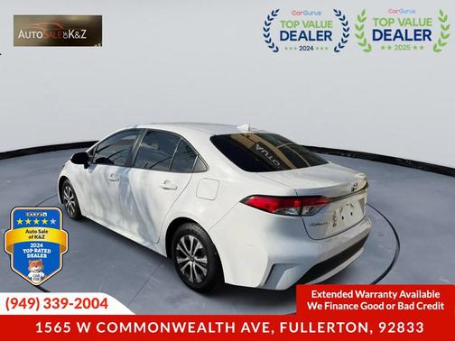 White 2022 Toyota Corolla Hybrid LE