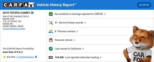 2019 Toyota Camry SE