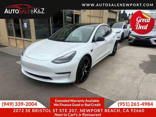 Pearl White Multi-Coat 2022 Tesla Model 3 Long Range