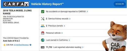 2018 Tesla Model 3 Long Range