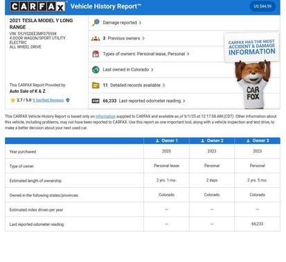 2021 Tesla Model Y Long Range Dual Motor All-Wheel Drive