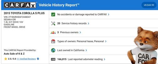 2015 Toyota Corolla S Premium