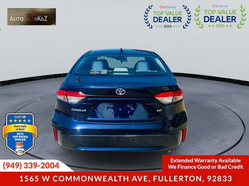 Blueprint 2020 Toyota Corolla LE