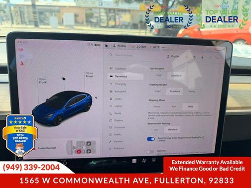 Deep Blue Metallic 2018 Tesla Model 3 Long Range