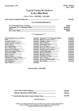 2023 Toyota Corolla SE