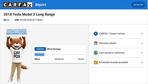 2018 Tesla Model 3 Long Range