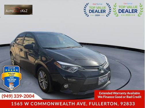 Black Sand Mica 2015 Toyota Corolla LE Plus