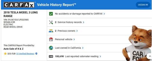 2018 Tesla Model 3 Long Range