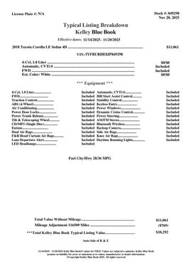 2018 Toyota Corolla LE