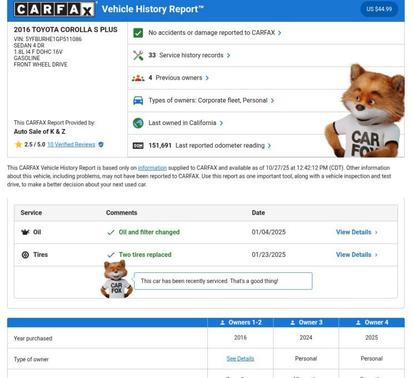 2016 Toyota Corolla S Plus