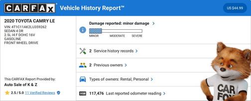 2020 Toyota Camry LE
