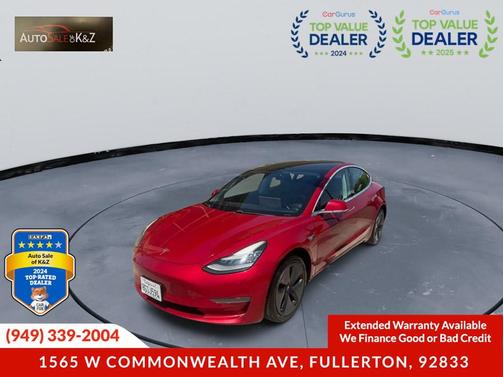 Red Multi-Coat 2018 Tesla Model 3 Long Range