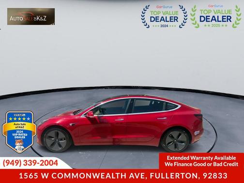 Red Multi-Coat 2018 Tesla Model 3 Long Range