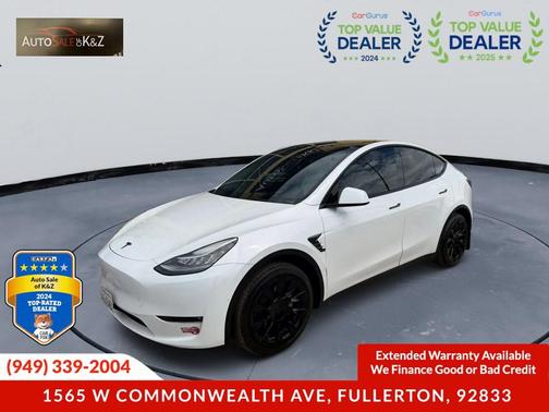 Pearl White Multi-Coat 2021 Tesla Model Y Long Range Dual Motor All-Wheel Drive