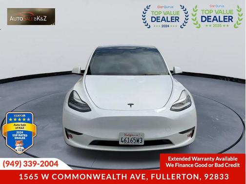 Pearl White Multi-Coat 2021 Tesla Model Y Long Range Dual Motor All-Wheel Drive