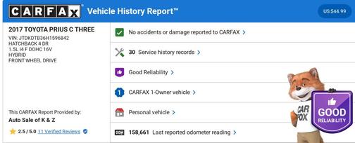 2017 Toyota Prius c Four